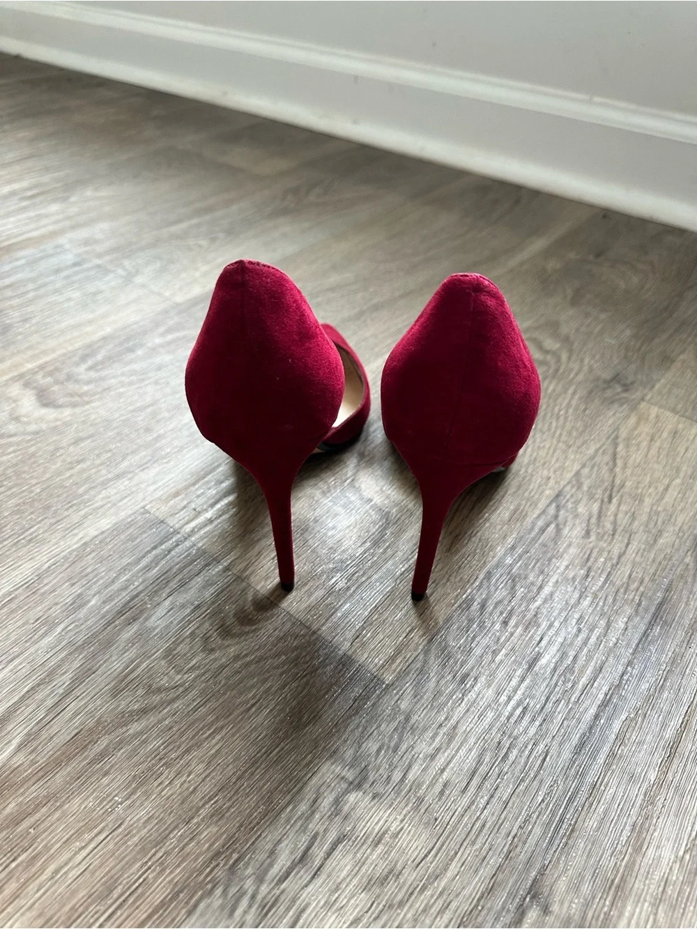 Mango Women’s Size 9 Burgundy Pointed-Toe High Heels